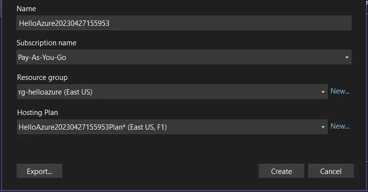 Select hosting plan size