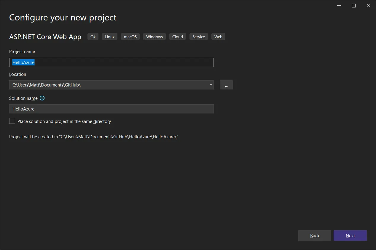 Configure your new project