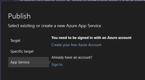 Sign in to Azure